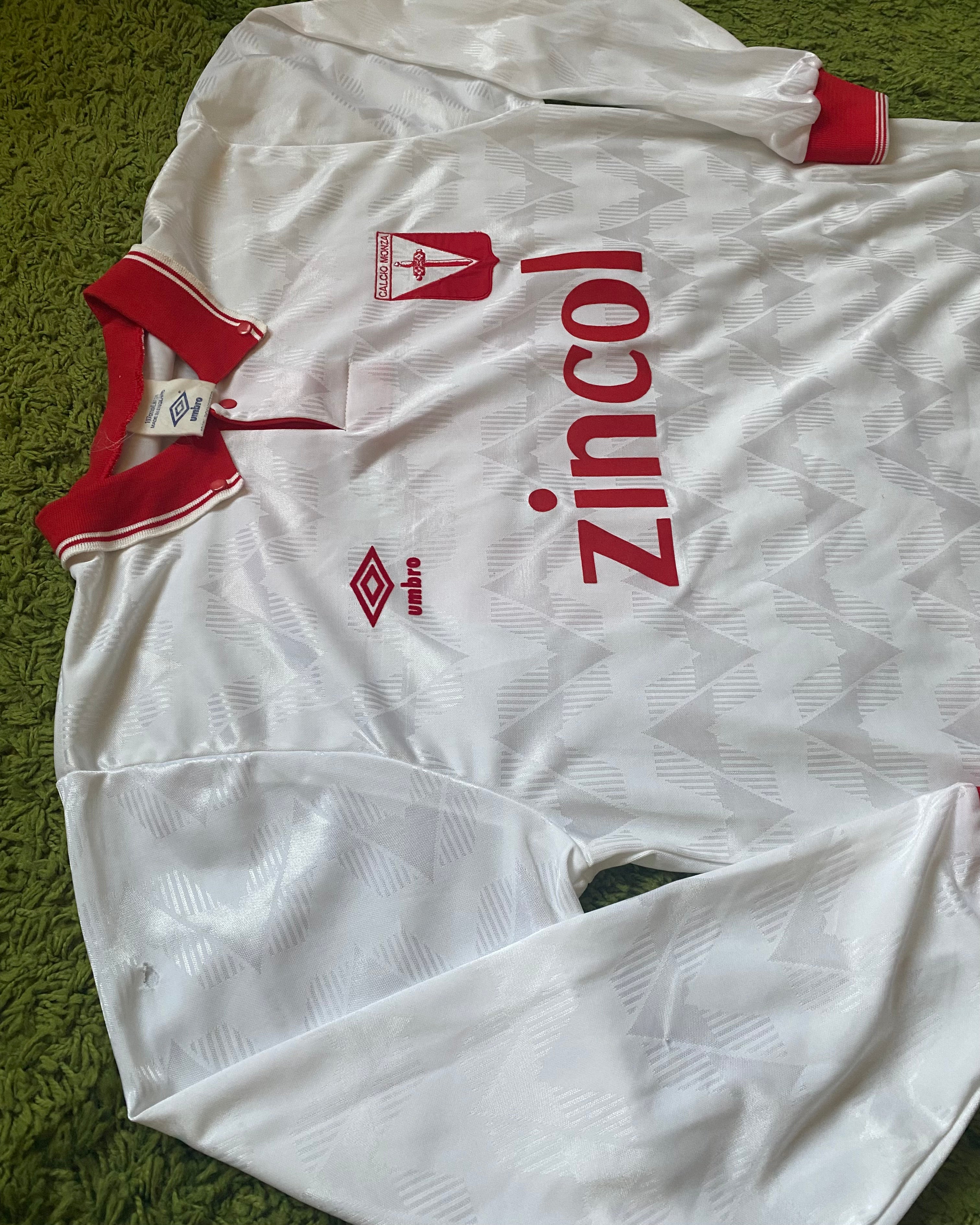 AC MONZA - 1990/1991 - PLAYER ISSUED/MATCH WORN - AWAY KIT - L